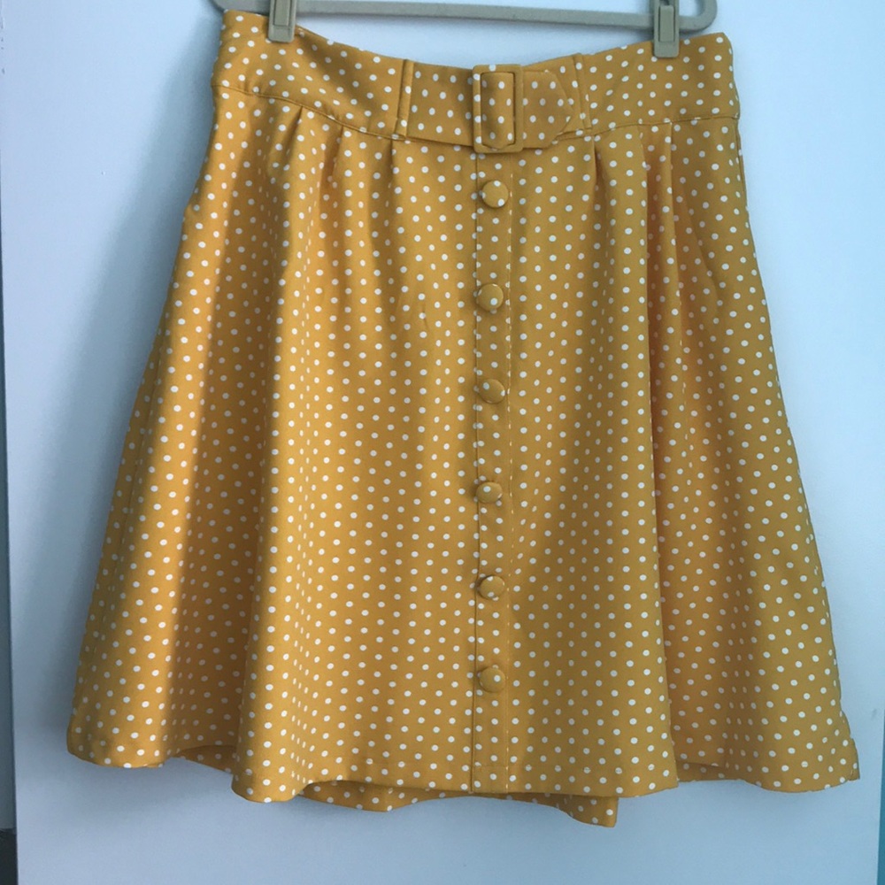 Yellow Polka Dot Skirt